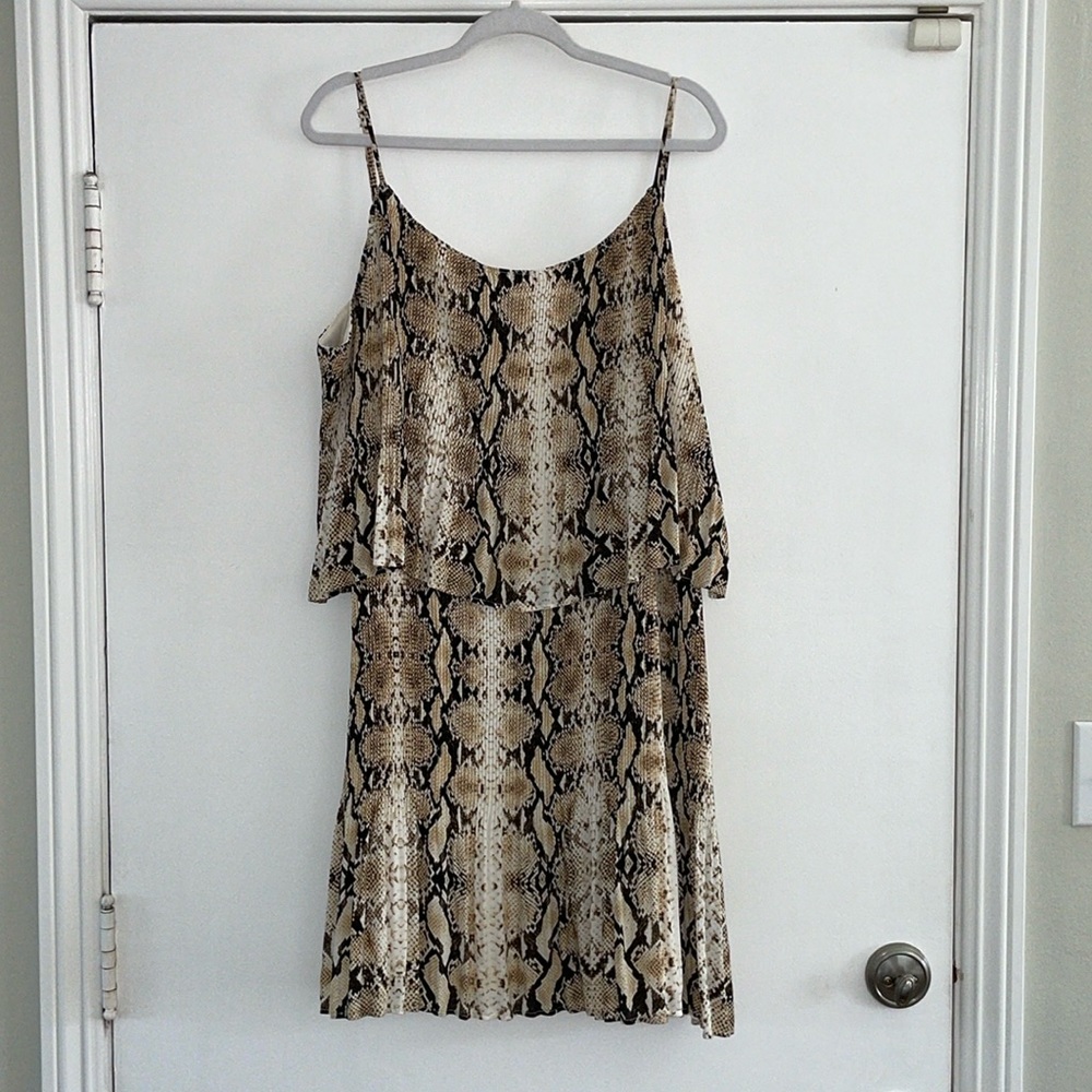 Gibson Pleated Snakeskin Dress with adjustable Straps | XXL